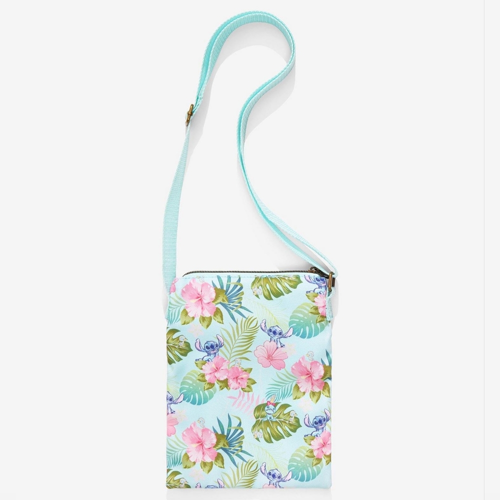 Loungefly Disney Lilo & Stitch Floral Passport Crossbody Bag - Picture 2 of 4